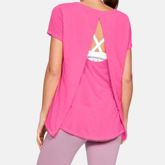UNDER ARMOUR Whisperlight Keyhole Cutout SS Tee - Picture 2 of 11